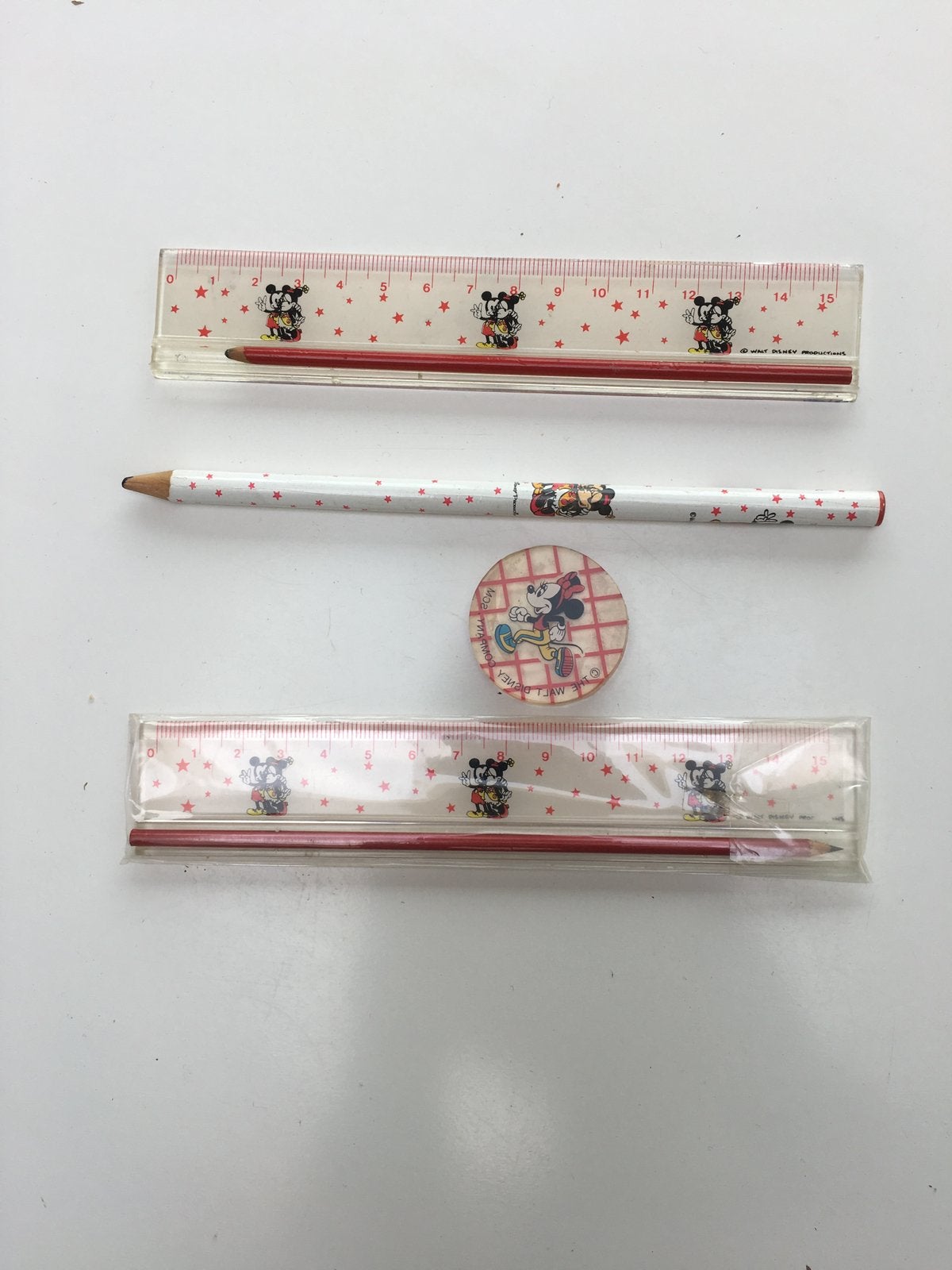 Mickey en Minnie Mousse schrijfwaren jaren ‘80, Verzamelen, Ophalen, Zo goed als nieuw
