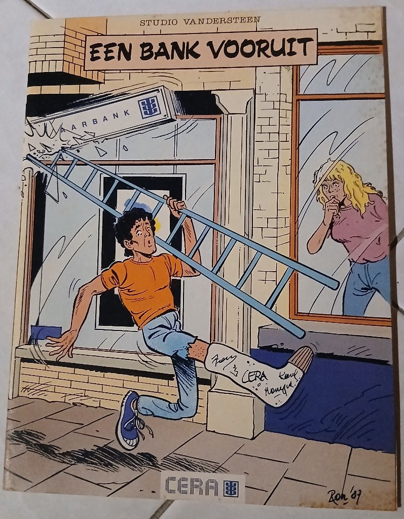 Een bank vooruit(Cera)/ Een dag als een andere(Familiehulp), Ronald van Riet, Ophalen of Verzenden, Zo goed als nieuw, Meerdere stripboeken