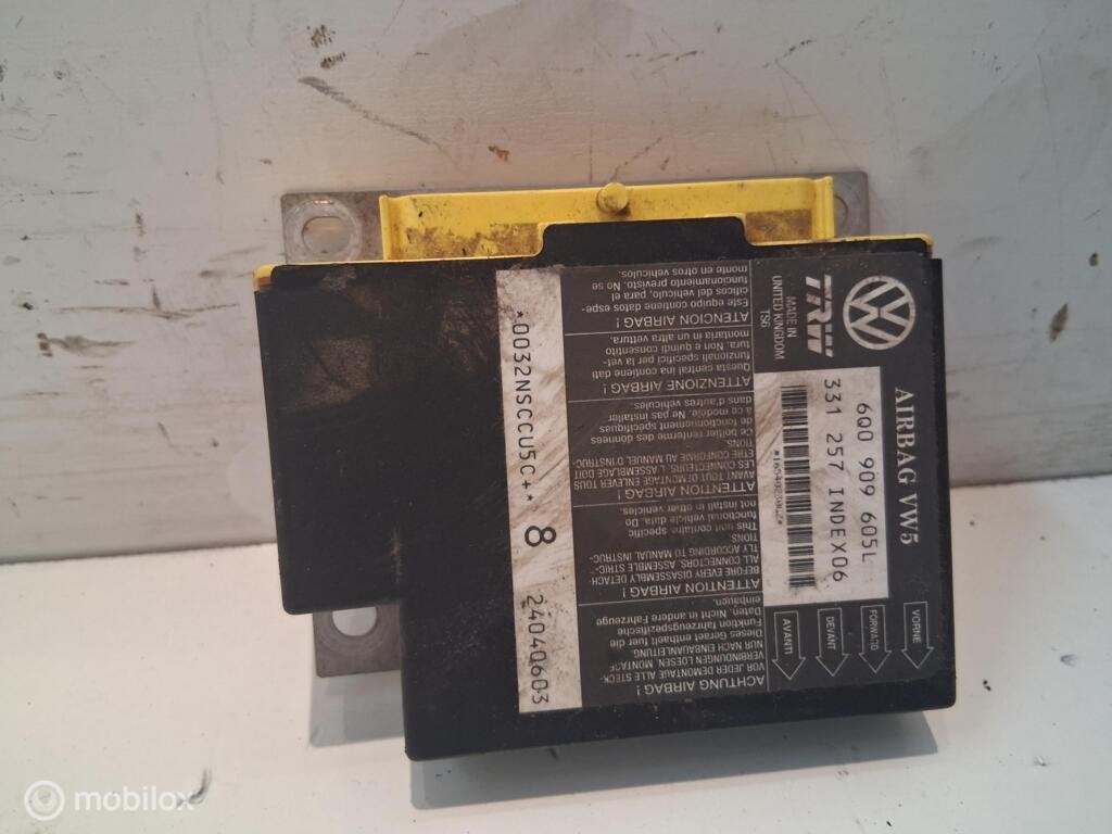 Airbag module Seat Ibiza 6L 1.4-16V ('02-'09) 6Q0909605L, Auto-onderdelen, Elektronica en Kabels, Seat, Gebruikt, Ophalen of Verzenden