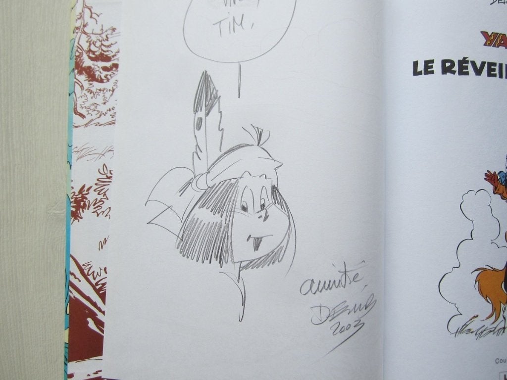 Yakari 41 - Le réveil du géant - E.O. dédicacée avec dessin, Livres, BD, Derib + Job, Enlèvement ou Envoi, Une BD, Comme neuf