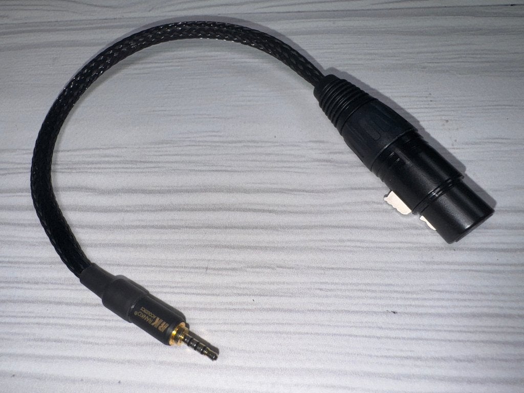 Meze koperen XLR naar 2.5 adapter hoofdtelefoon adapter, TV, Hi-fi & Vidéo, Enlèvement, Neuf, Moins de 2 mètres, Autres câbles