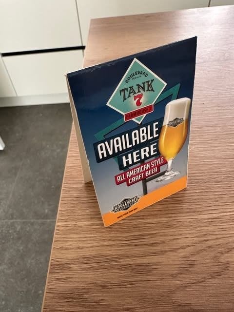 Table Tank 7 publicitaire PVC Boulevard Brewing, Collections, Enlèvement ou Envoi, Neuf, Panneau, Plaque ou Plaquette publicitaire