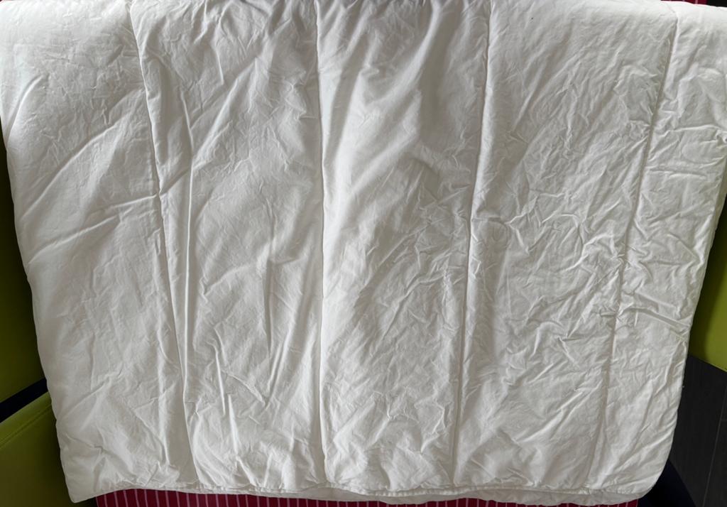 Édredon pour lit simple, Maison & Meubles, Enlèvement ou Envoi, Couverture ou Couette, Blanc, Une personne