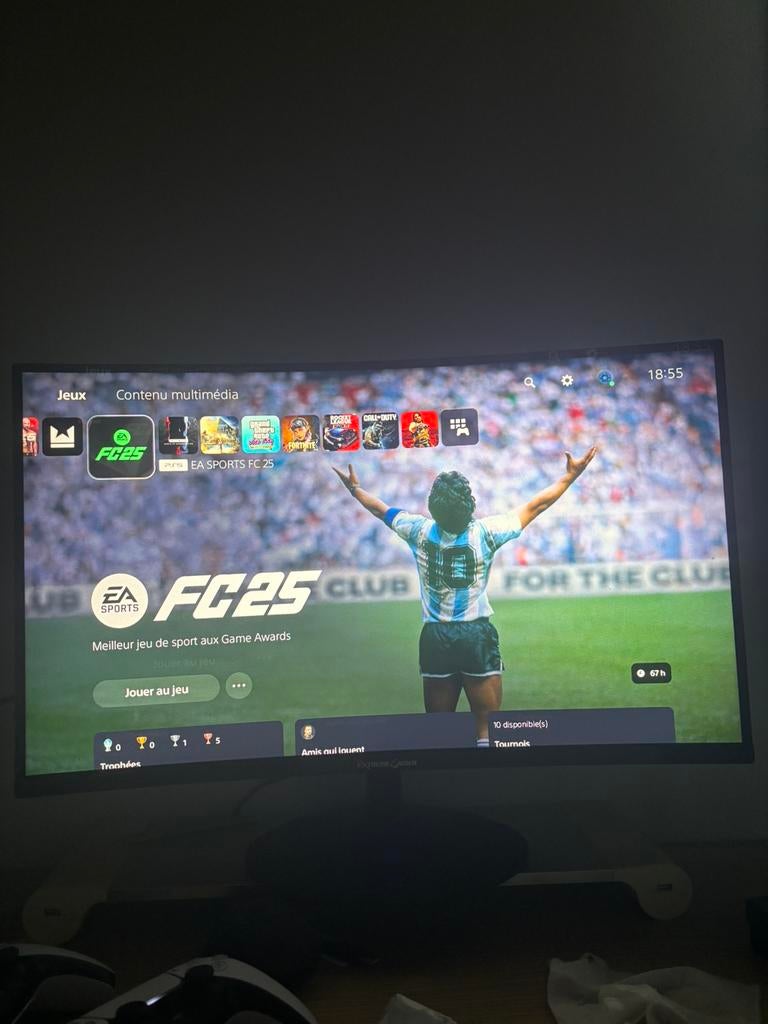 Écran gaming incurvé 27” – parfait état – PS5 / PC, Enlèvement, Comme neuf
