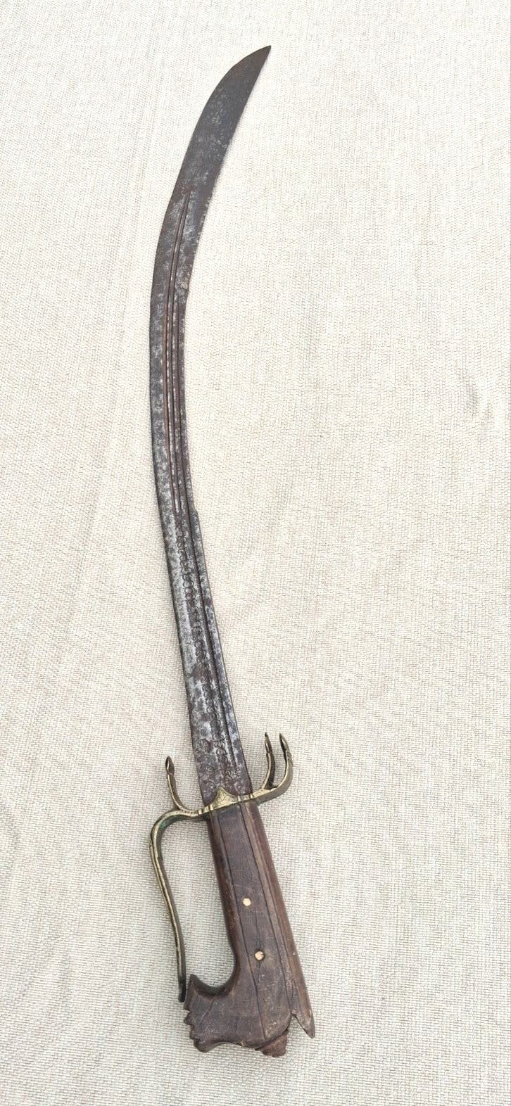 19de eeuwse Marokkaanse Nimcha kromzwaard, Ophalen of Verzenden, Landmacht, Zwaard of Sabel