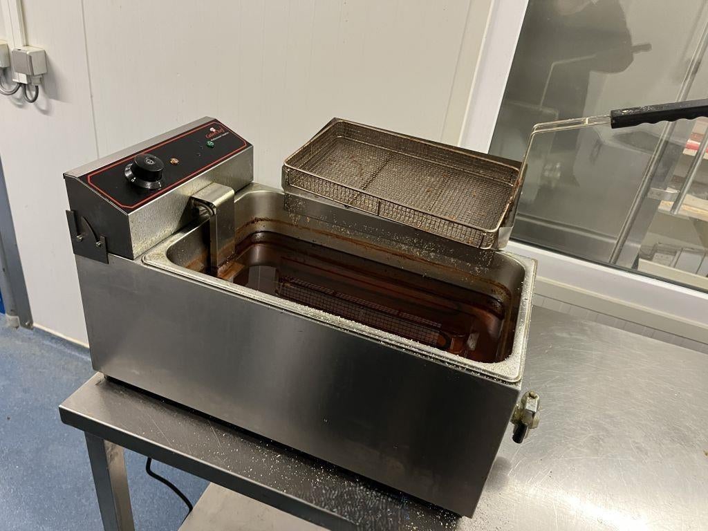 Rvs werktafel - visbak friteuse CATERCHEF, Zakelijke goederen, Horeca | Keukenapparatuur, Fornuis, Frituur en Grillen, Gebruikt