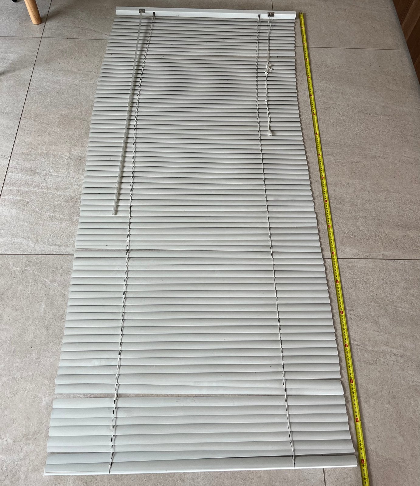 Witte aluminium jaloezie, Ophalen, Gebruikt, 180 cm, Wit