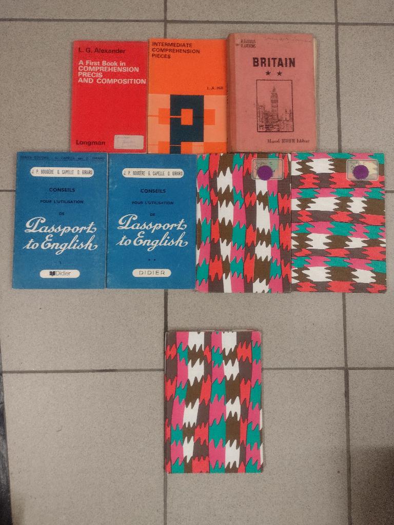 Lot de livres scolaires ( anglais / english ) " OLD SCHOOL ", Enlèvement ou Envoi, Utilisé, Anglais