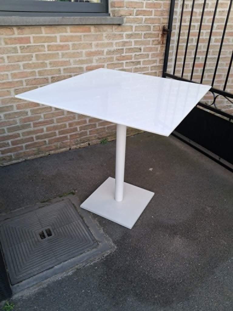 zware witte tafel of kaarttafel 80 op 80, Ophalen, Gebruikt