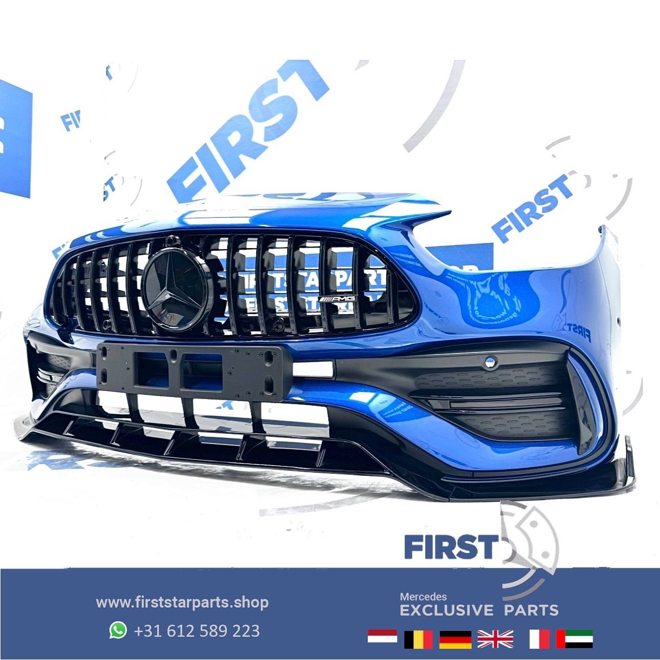 W206 C43 AMG BUMPER PERFORMANCE C KLASSE A2068859201 C43 AER, Gebruikt, -, Voor, Ophalen of Verzenden