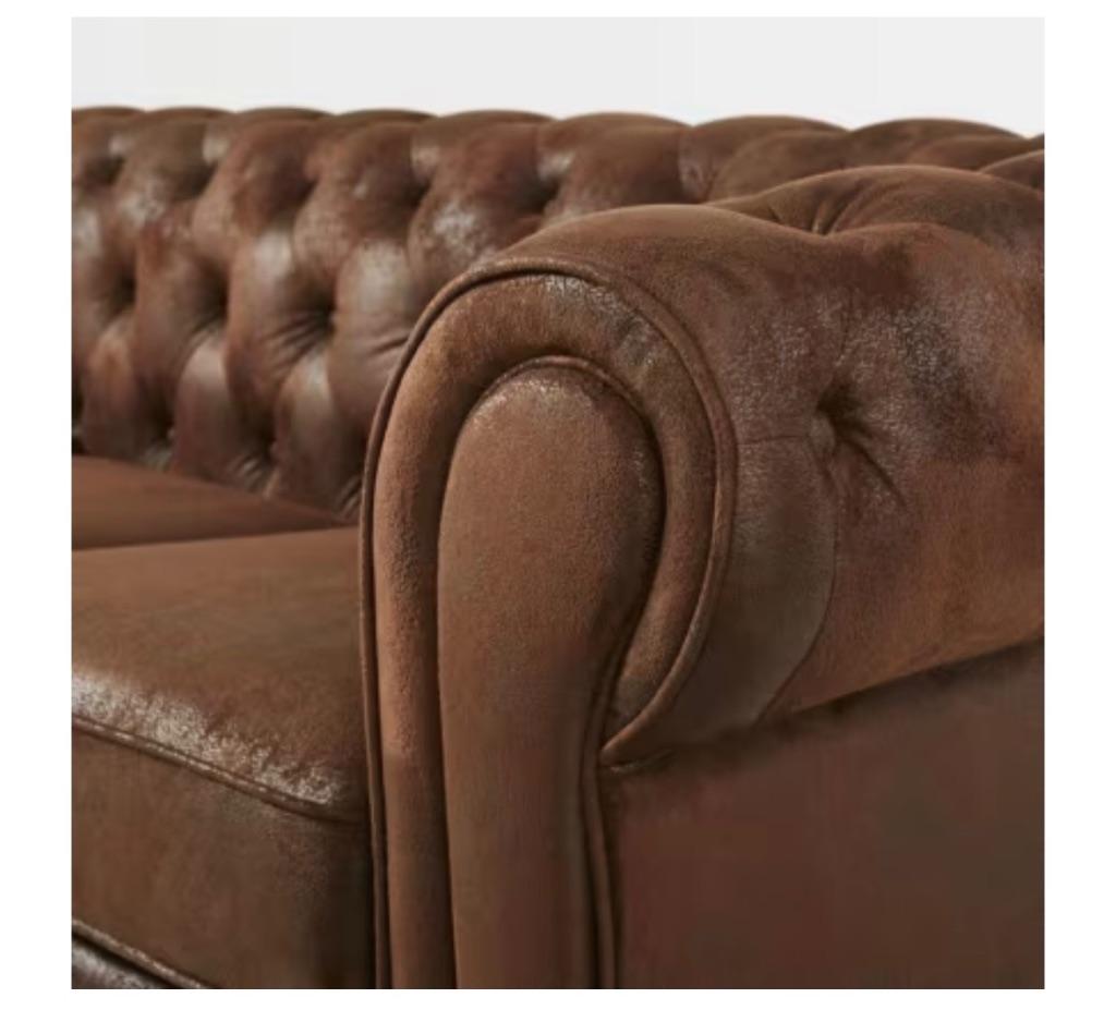 Chesterfield 3 zit slaapbank, Huis en Inrichting, Zetels | Zetels, Ophalen, Chesterfield, Nieuw, Rechte bank