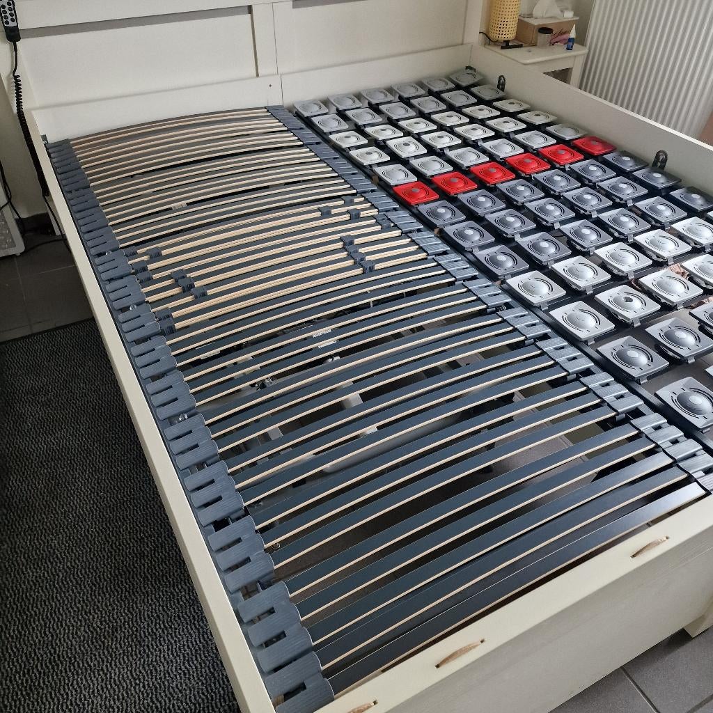 Professionele elektrische hoog-laag lattenbodem 90x200, Ophalen, Gebruikt, 90 cm, Eenpersoons