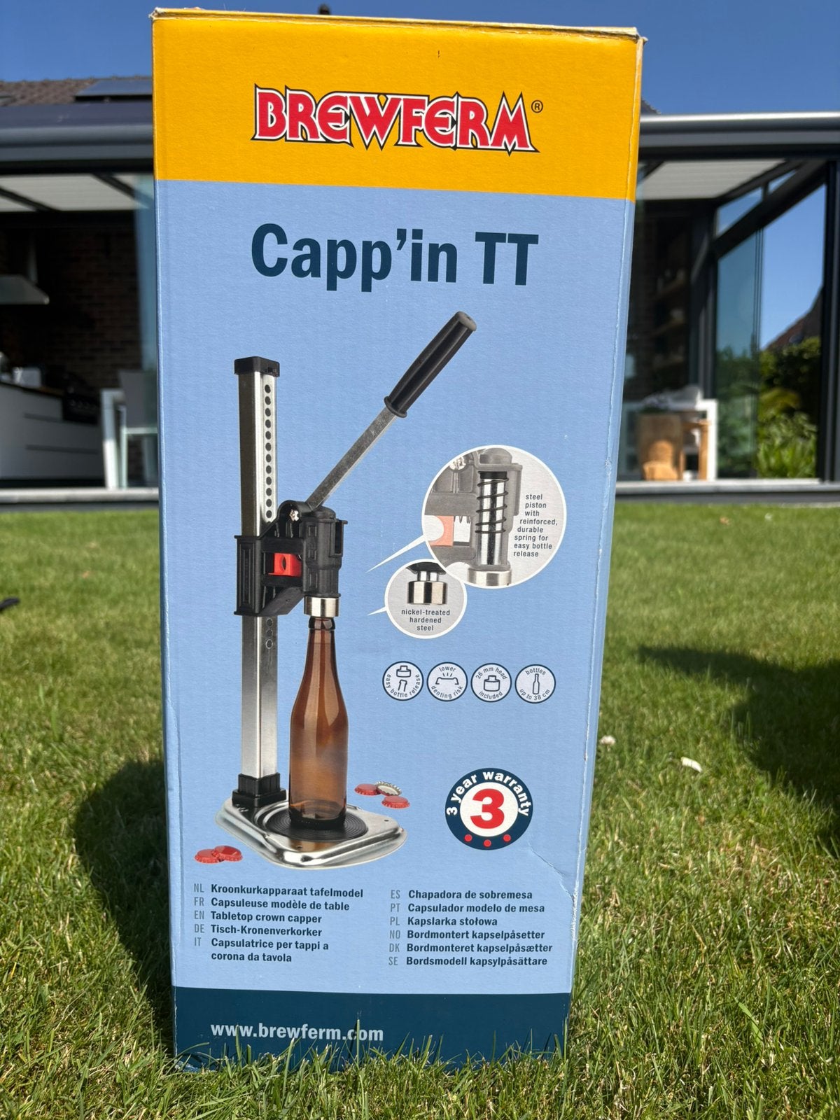 Brewferm Capp’in RT Tafel-kroonkurkapparaat, Ophalen, Zo goed als nieuw