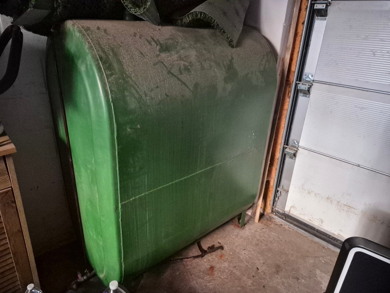 Mazouttank leeg, Ophalen