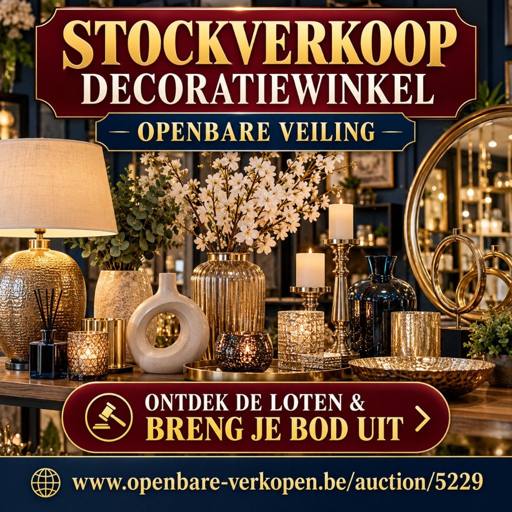 Veiling Stockverkoop, Huis en Inrichting, Ophalen, Meerkleurig, Overige materialen, Nieuw