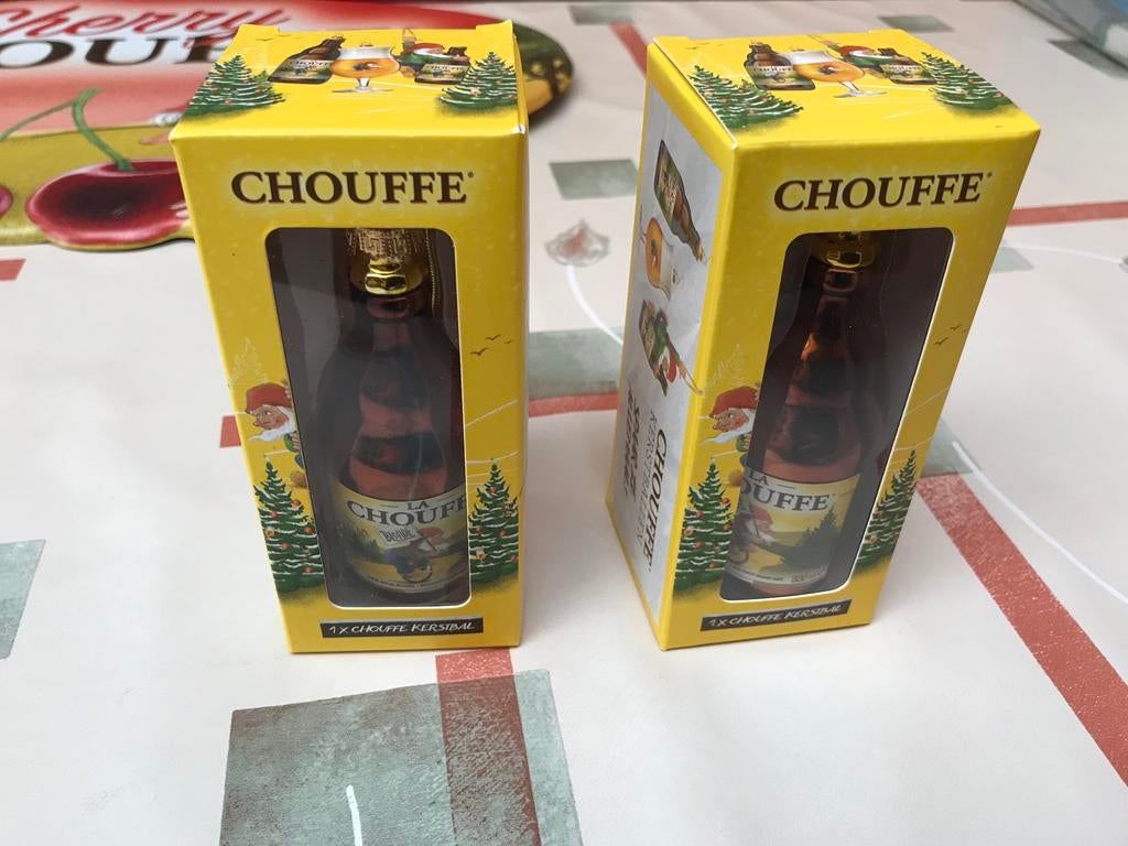 Bouteilles de Noël Chouffe, 2 pour 12€, Collections, Marques & Objets publicitaires, Enlèvement ou Envoi, Neuf, Autres types