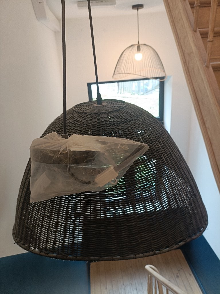 Rieten lampen/armaturen, Ophalen, Nieuw, E27 (groot)
