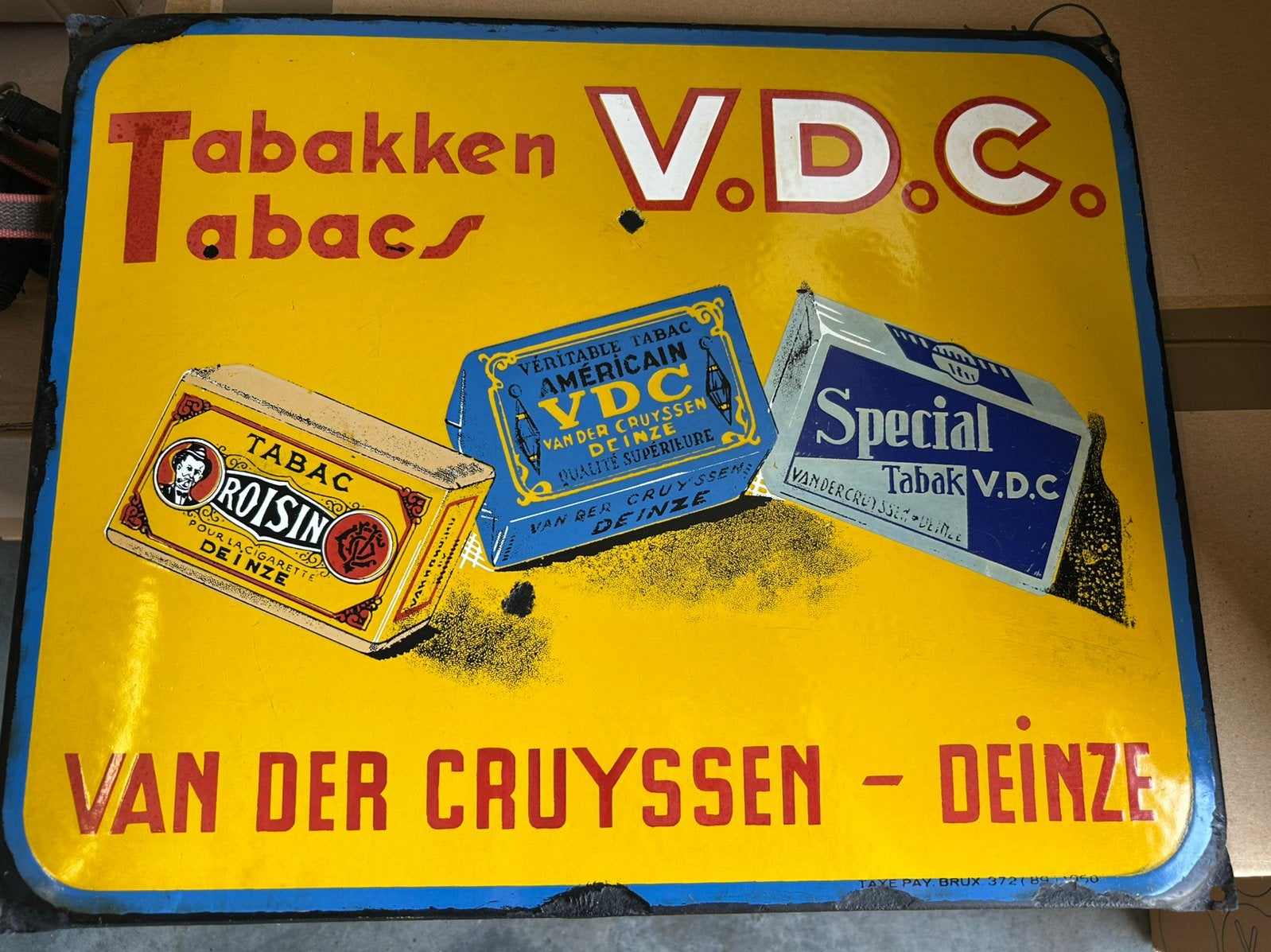 Vdc emaille bord deinze 1950, Enlèvement, Comme neuf