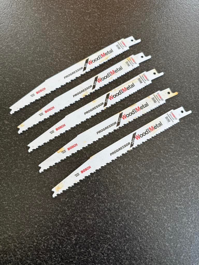 5 lames scie sabre Bosch, Enlèvement ou Envoi, Comme neuf, Scie sabre