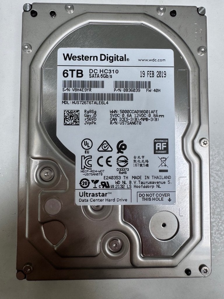 6TB Western Digital HD, Computers en Software, Harde schijven, Gebruikt, 6TB, SATA, HDD