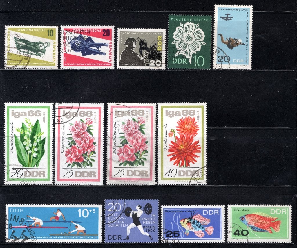 DDR Lot 1966 gestempeld, Postzegels en Munten, Verzenden, DDR, Gestempeld
