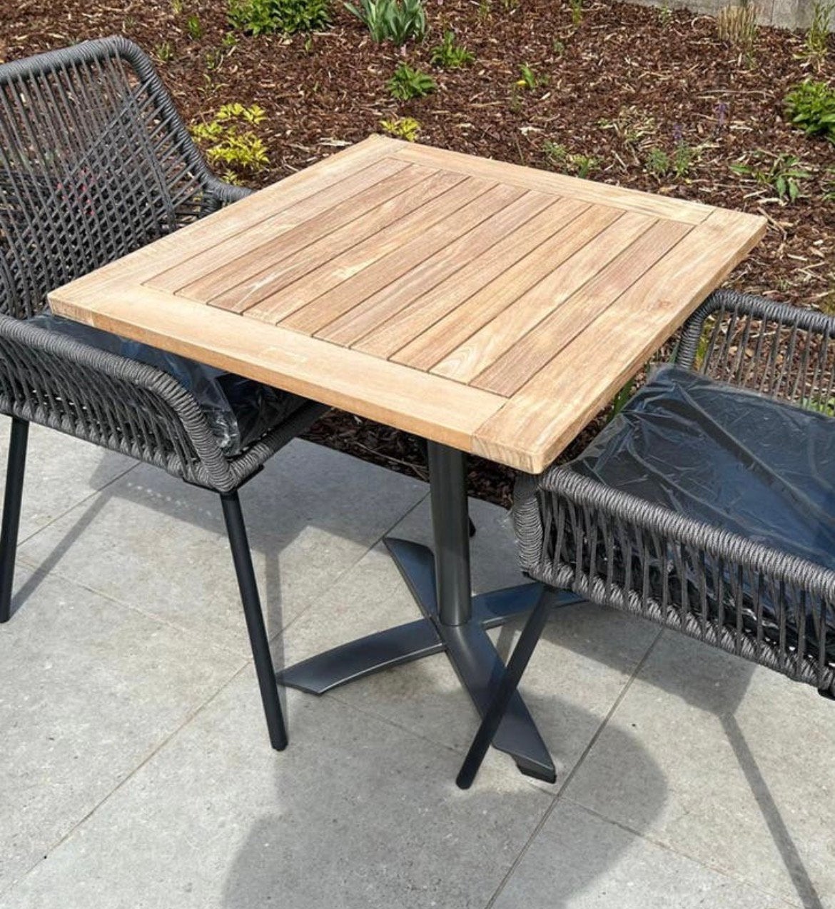Mooie teaken tuintafel (nog nieuw), Ophalen, Zo goed als nieuw