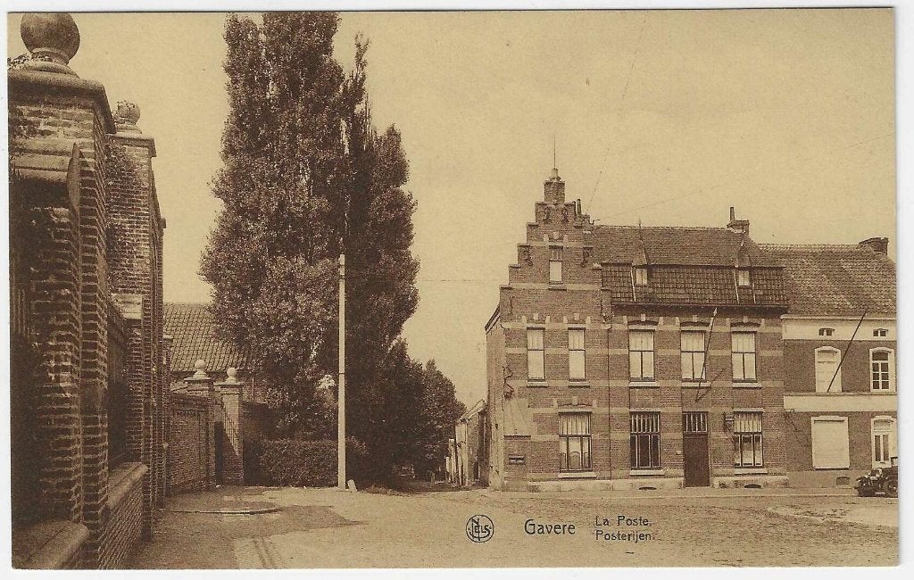 Carte postale Gavere, Services postaux, Enlèvement ou Envoi, 1920 à 1940, Non affranchie, Flandre Orientale