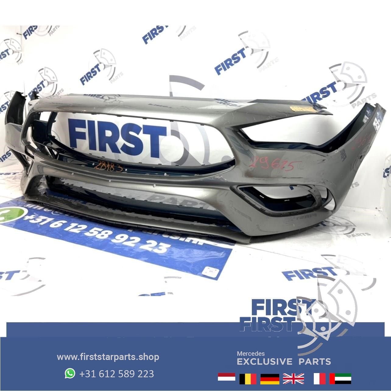 W118 CLA AMG LINE VOORBUMPER GRIJS Mercedes 2019-2022 ORIGIN, Utilisé, -, Avant, -
