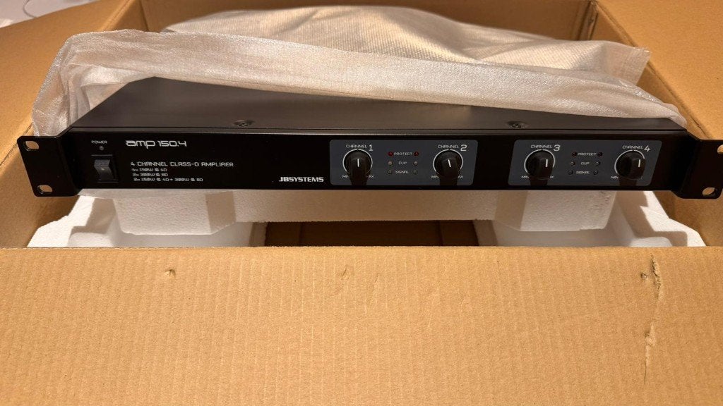 JB Systems AMP 150.4 — nieuw in doos, nooit gebruikt, Nieuw, 120 watt of meer, Stereo, Ophalen