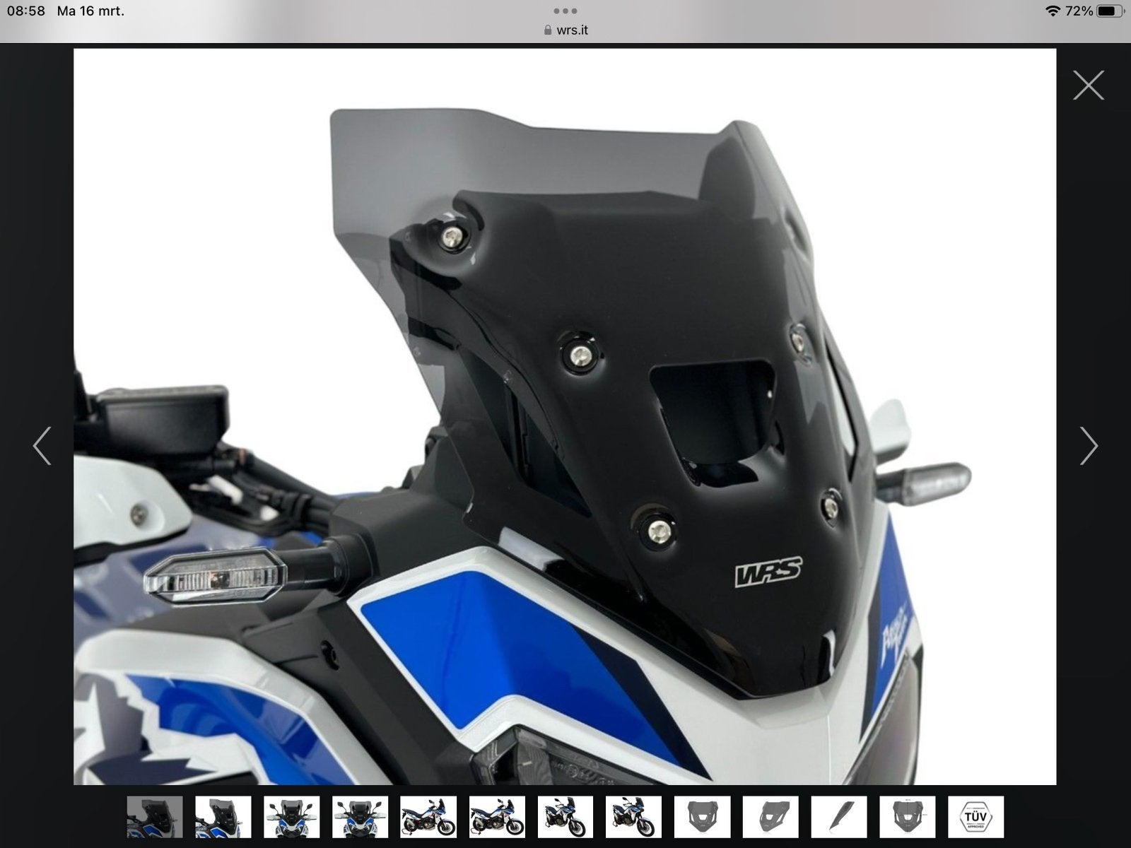 afrika twin 1100 WRS windscherm, Motoren, Ophalen, Nieuw
