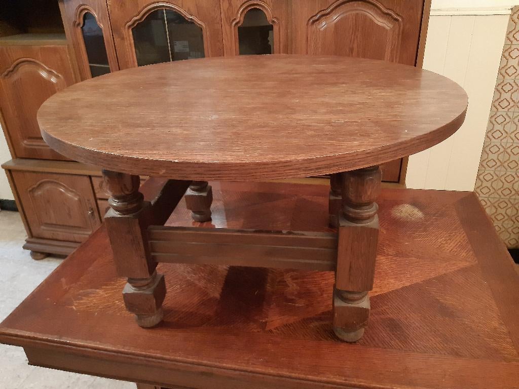 salon tafel rond 51 cm hoog diameter 90 cm., Huis en Inrichting, Ophalen, Gebruikt, Rond