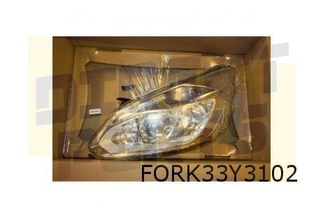 Ford Transit Custom koplamp Rechts (halogeen/ chrome/dyn. bo, Neuf, -, -, Ford