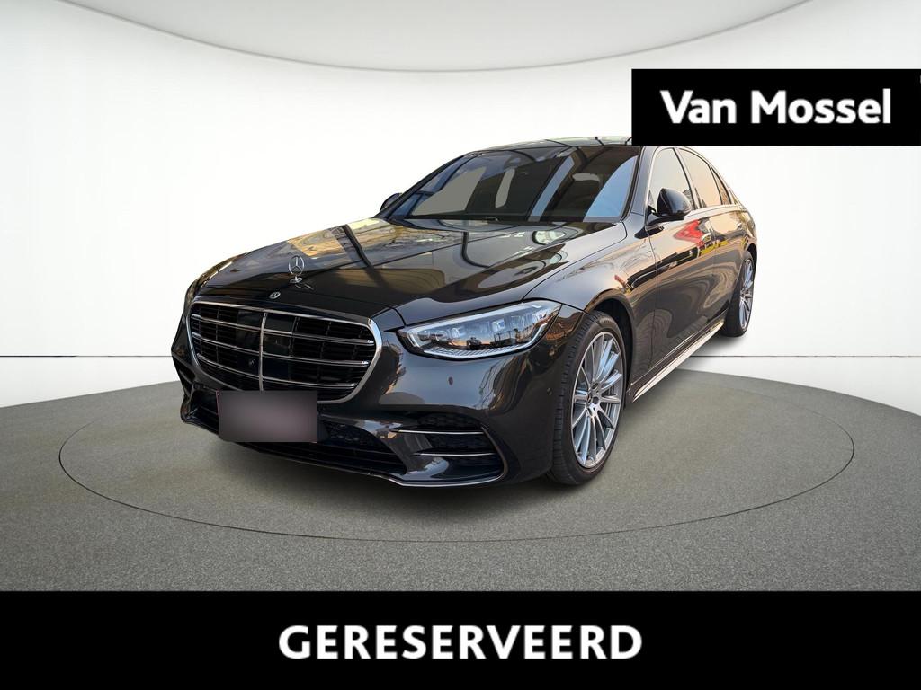 Mercedes-Benz S 580 e 4MATIC AMG LINE + BURMESTER + NAPPA +, Automaat, 4 deurs, Stof, Zwart