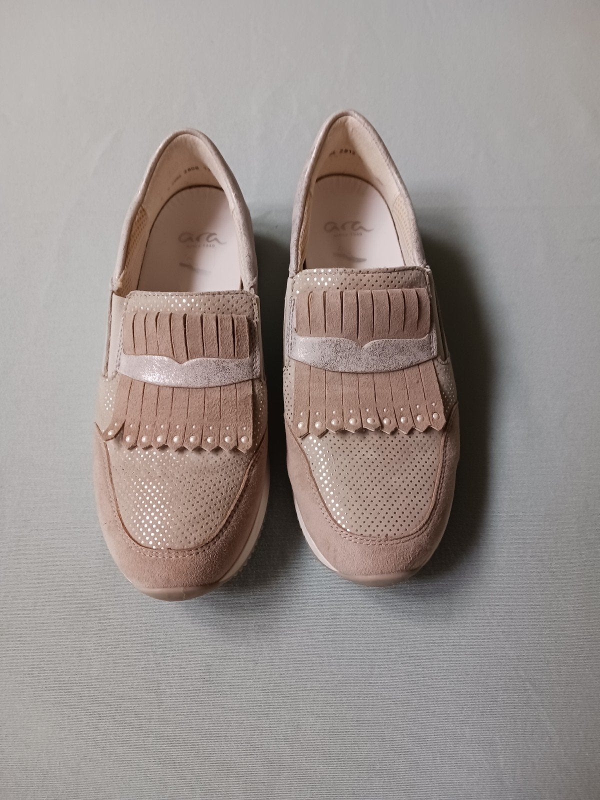 Suède instappers van Ara, maat 5., Kleding | Dames, Schoenen, Ophalen of Verzenden, Zo goed als nieuw, Ara, Instappers