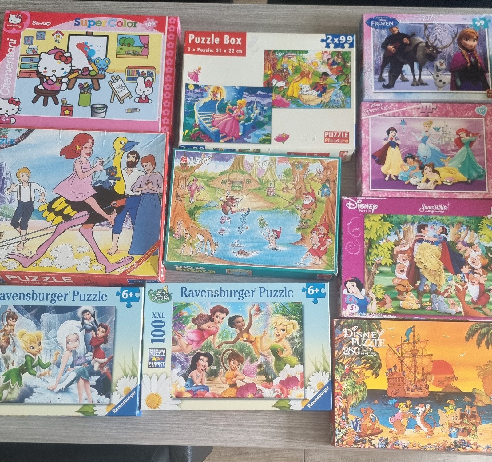 Disney, Princesses, Hello Kitty de Ravensburger, Jumbo, etc., Enlèvement