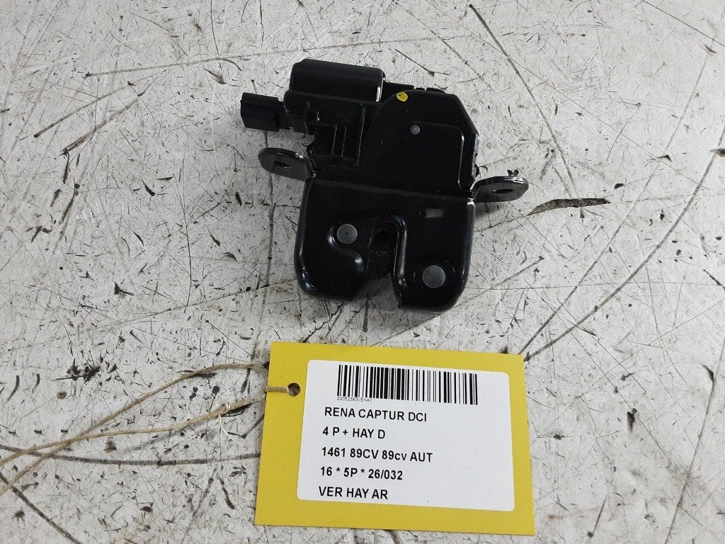 SERRURE COFFRE Renault Captur I (2R) (846307169R), Autos : Pièces & Accessoires, Renault, Haillon arrière, Utilisé, Peter-Huppertz-Straße 5
51063  Köln, DE