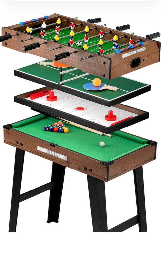 Speeltafel 4 in 1 voetbal - biljart - pingpong - schijf, Enfants & Bébés, Jouets | Tables de jeux, Enlèvement, Comme neuf