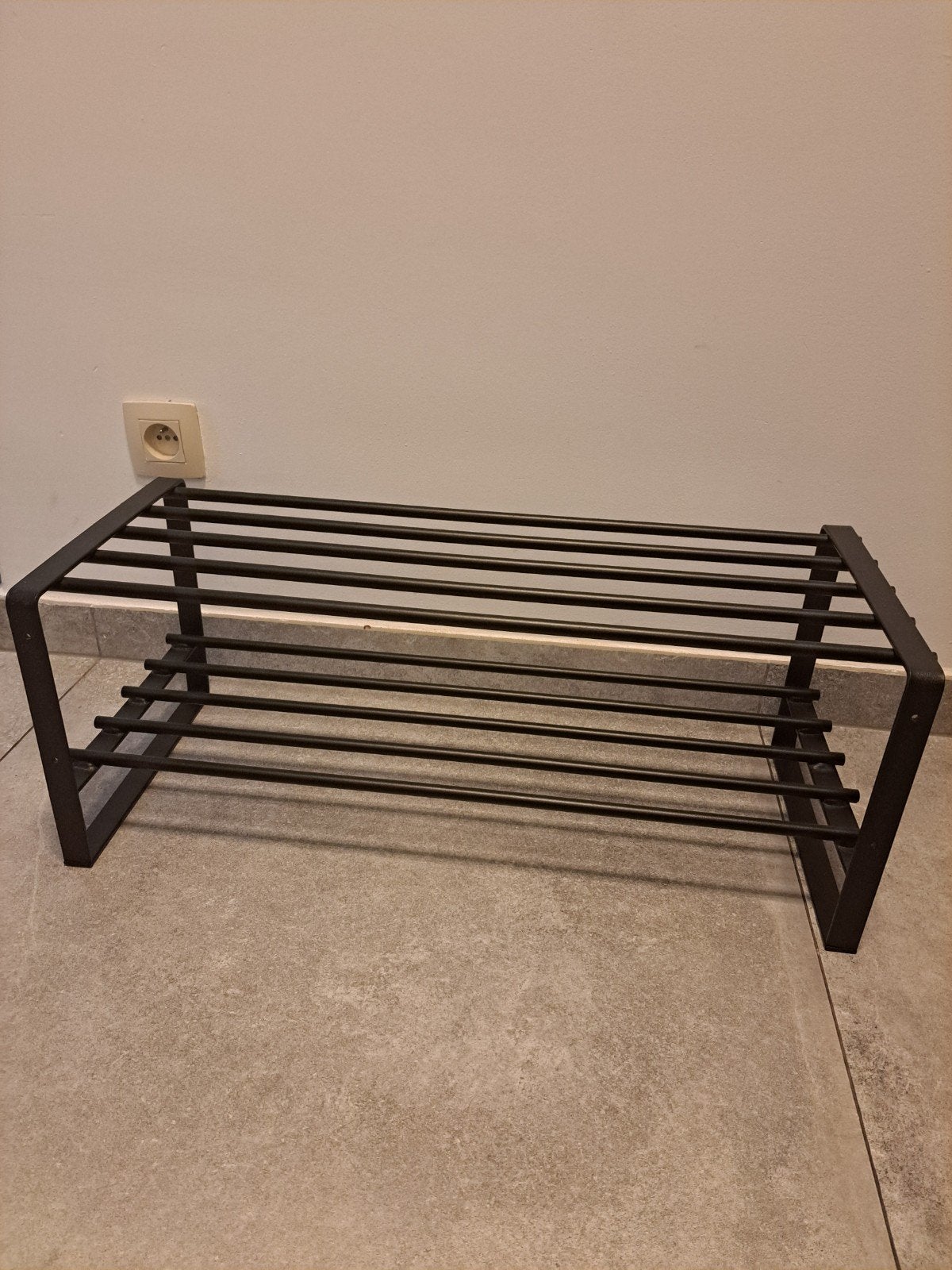 zwart ijzeren schoenenrek, Ophalen