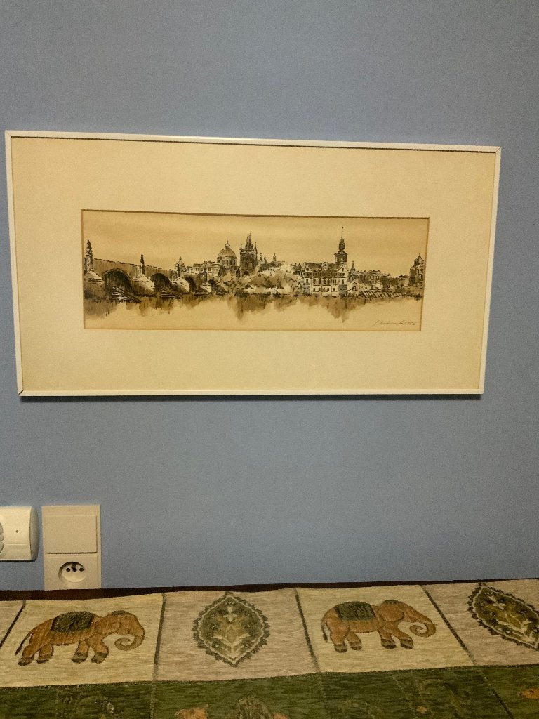 Aquarel, Antiek en Kunst, Kunst | Tekeningen en Fotografie, Ophalen, Reproductie, Aquarel