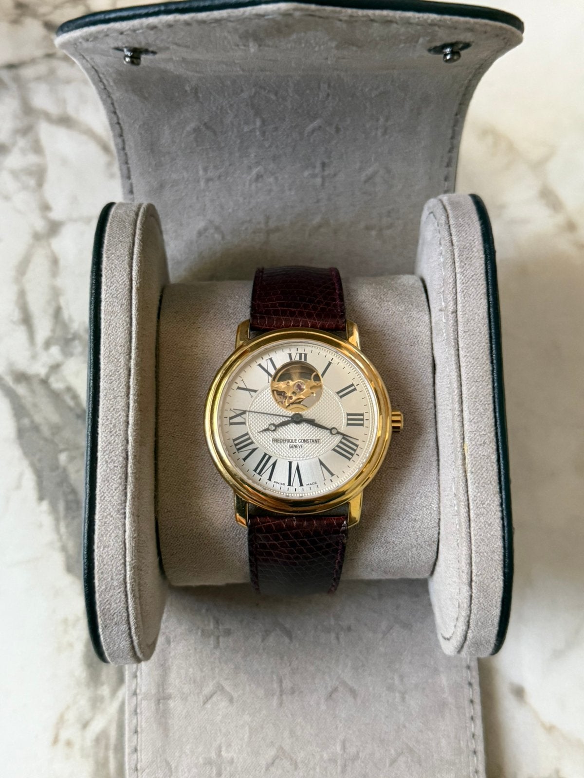 Frederique constant, Handtassen en Accessoires, Horloges | Heren, Overige merken, Overige materialen, Polshorloge, Overige materialen