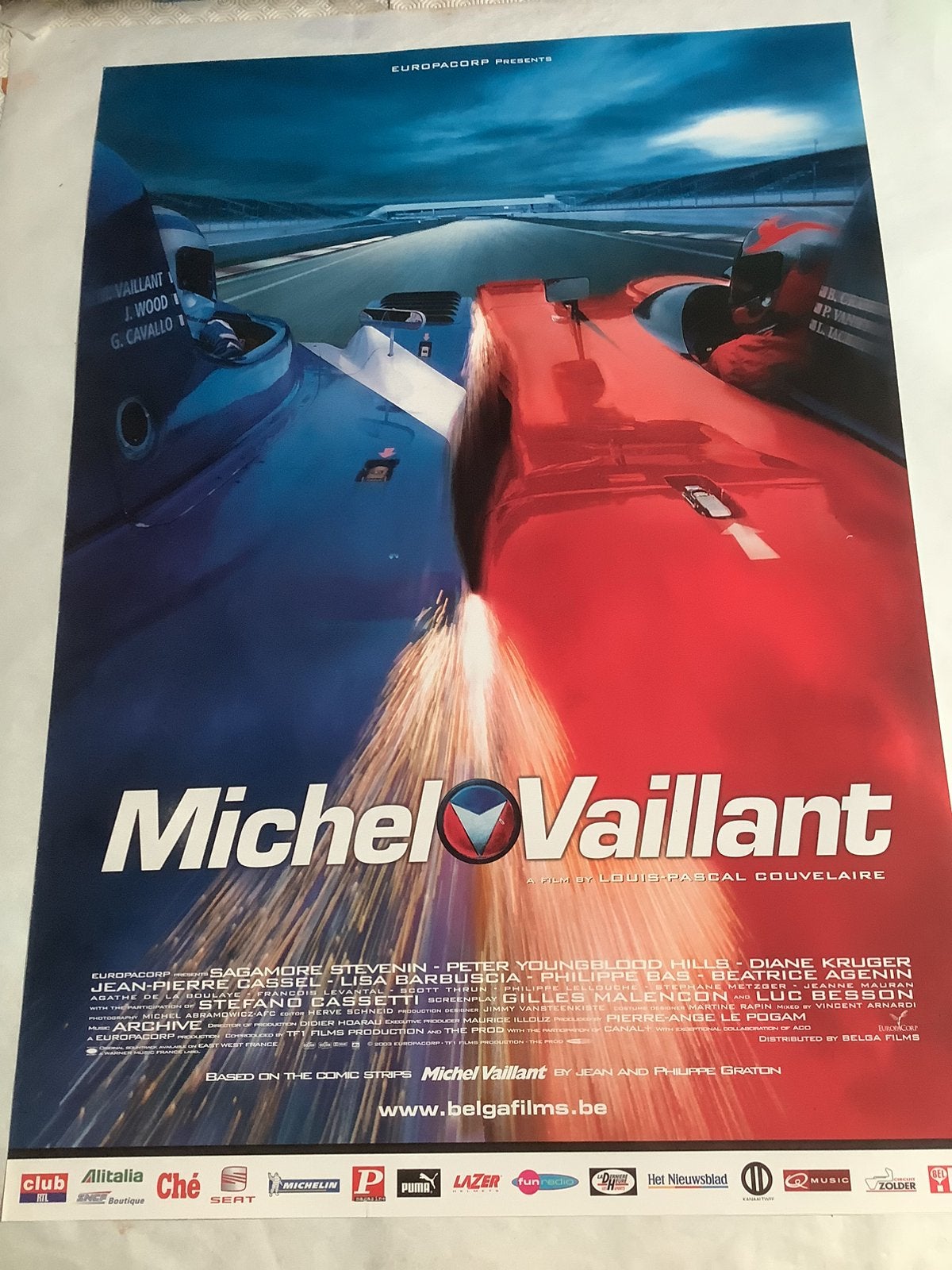 MICHEL VAILLANT   Filmposter  70-100 cm, Verzamelen, Ophalen of Verzenden, Zo goed als nieuw