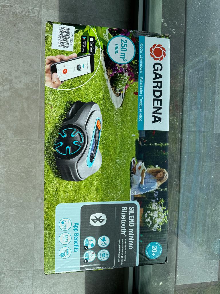 Tondeuse à gazon robotisée SILENO MINIMO Gardena, Enlèvement, Utilisé, Gardena, Contrôlable via l'application