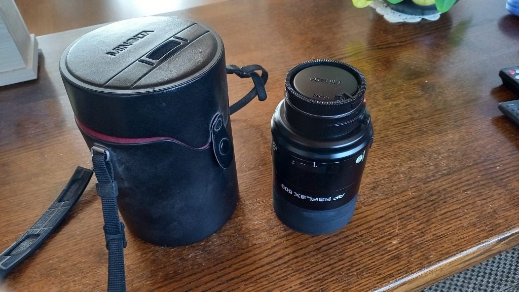 Minolta AF Reflex 500mm telelens, Audio, Tv en Foto, Ophalen of Verzenden, Zo goed als nieuw, Compact, Minolta
