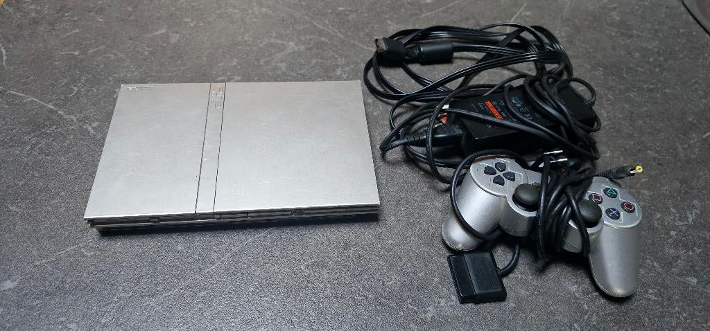 PS2 slim grijs, Games en Spelcomputers, Games | Sony PlayStation 2, Ophalen of Verzenden, Gebruikt