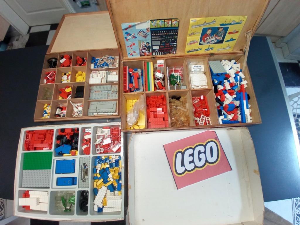 Lego  coffret bois 1960 + super set 088, Utilisé, Boîte incluse, Accessoire, Lego