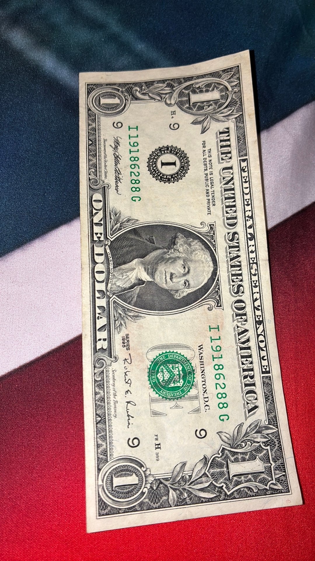 Amerikaans 1 dollarbiljet uit 1995., Enlèvement, Amérique centrale, Billets en vrac