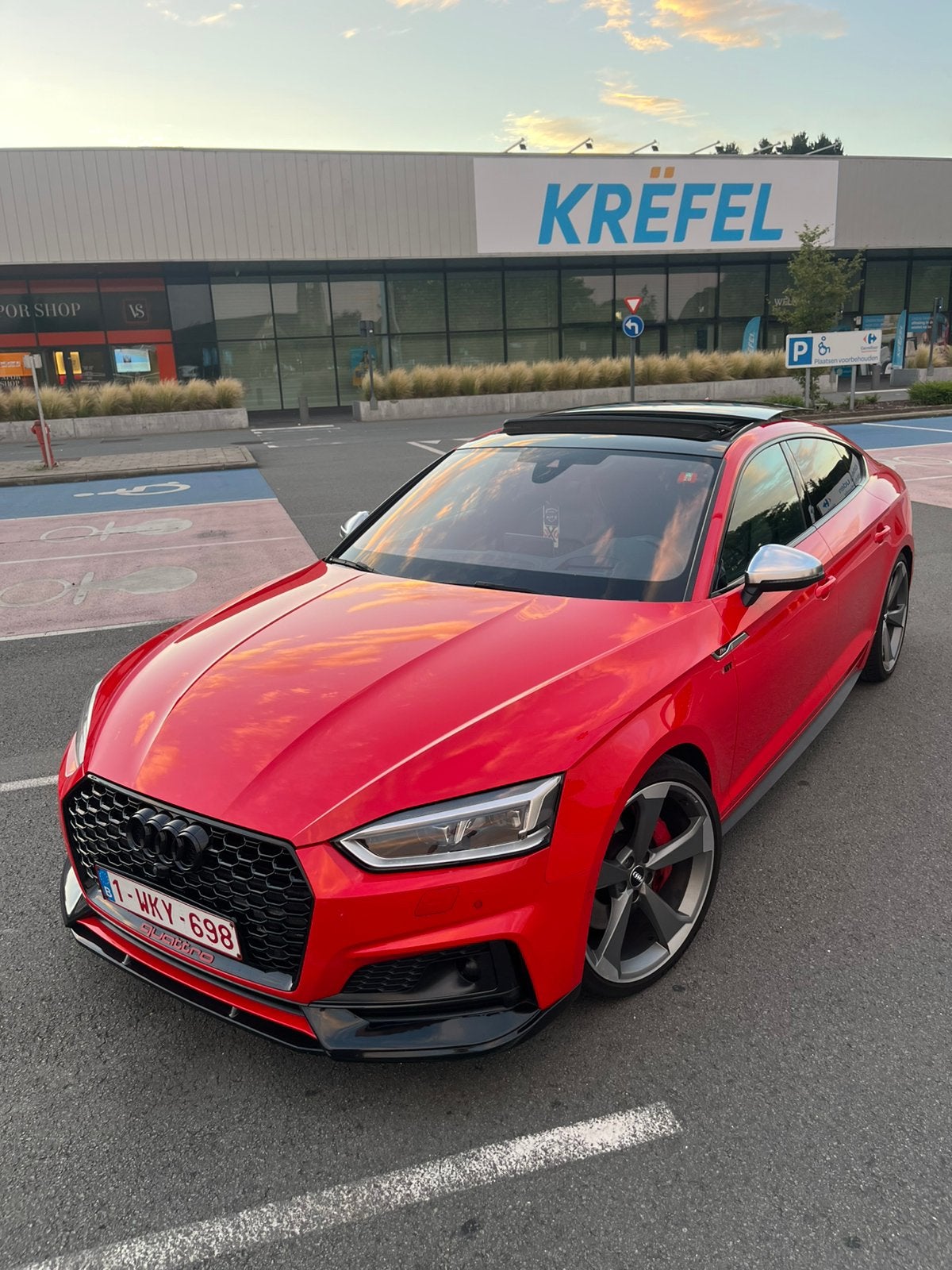 Audi S5 2018 Full Optie, Autos, Rouge, Achat, Euro 6, Noir