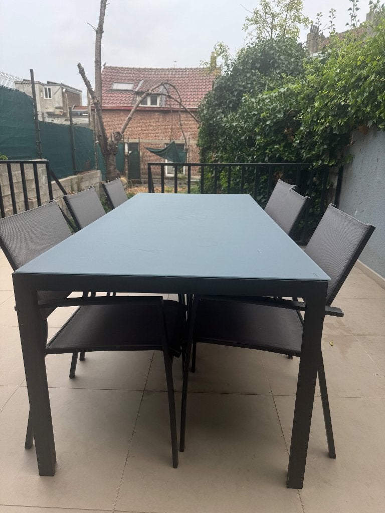 Vinci tuintafel, Ophalen, Gebruikt, Rechthoekig, Aluminium