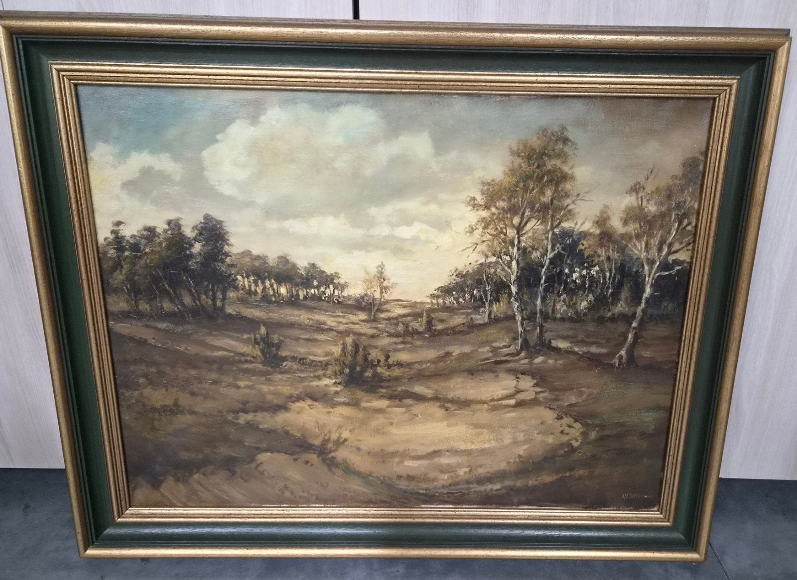 Schilderij veld, Ophalen, Doek