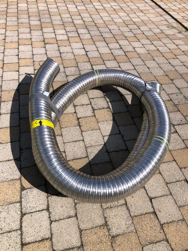 Dubbelwandig rookkanaal, Doe-het-zelf en Bouw, Ophalen, Zo goed als nieuw, Inox